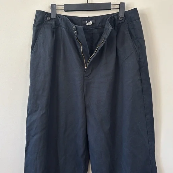 Madewell The Harlow Wide-Leg Pant Black Size 12 - Picture 6 of 11